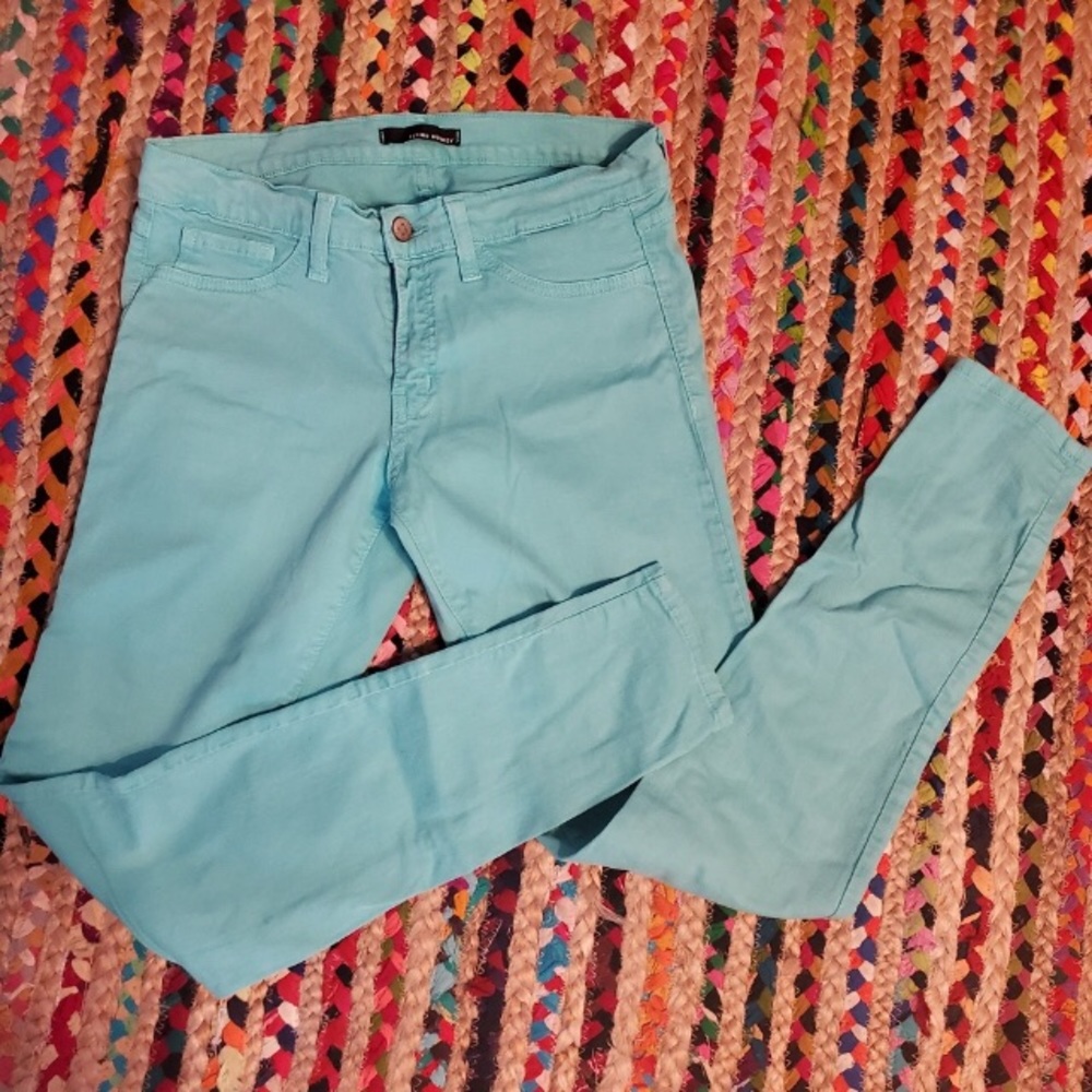 SOLD - Flying Monkey Teal Skinny Jeans